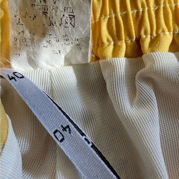 Vintage LUCIA maxi skirt and SS top set sz 10 yellow fabric with white flowers - Picture 9 of 13